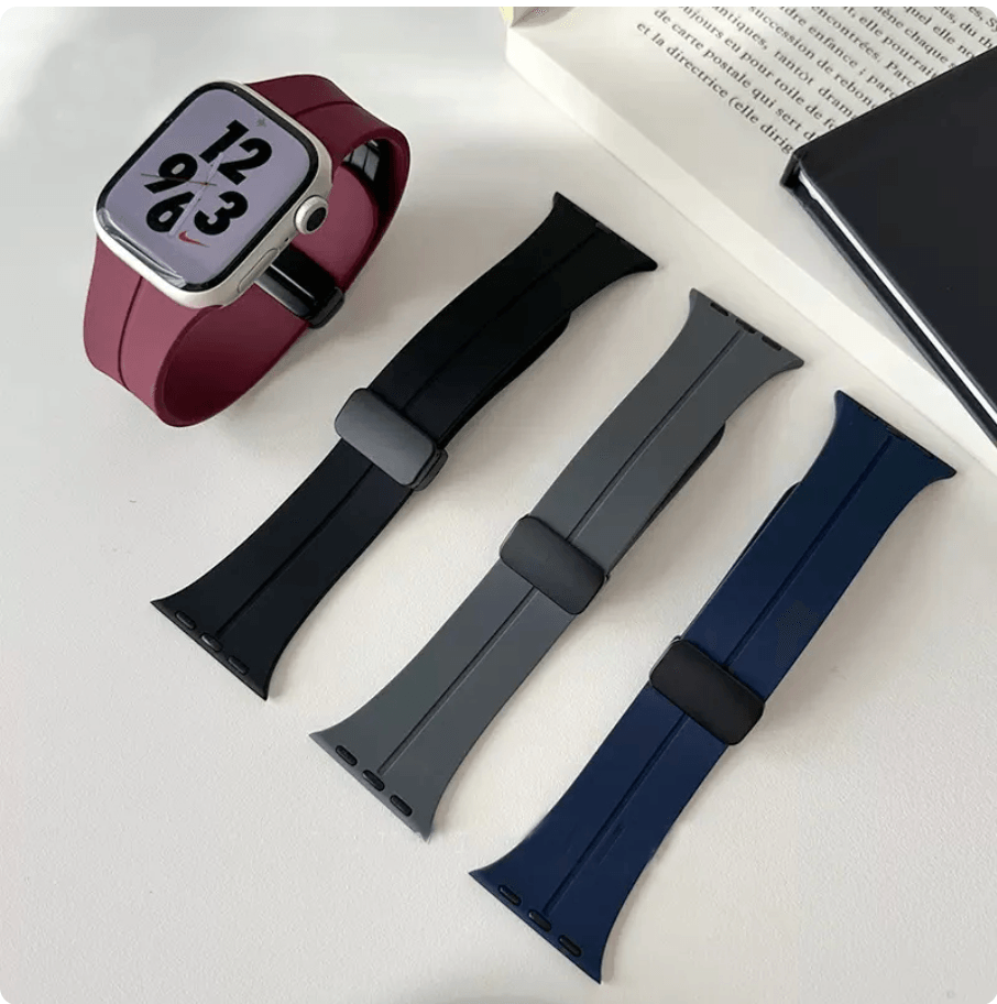 Silicone Band for Apple Watch with Magnetic Buckle